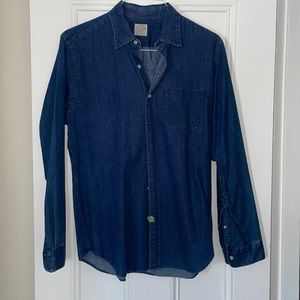 Jcrew Mens Oxford Chambray Denim Button Up Shirt Medium